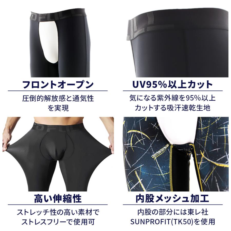 レギンス ストレッチ ランニング  ジム  トレーニング 股間のムレを解消 次世代型  フロントゼロ 吸汗速乾  夏 紫外線対策 UV対策 s22 |  | 04