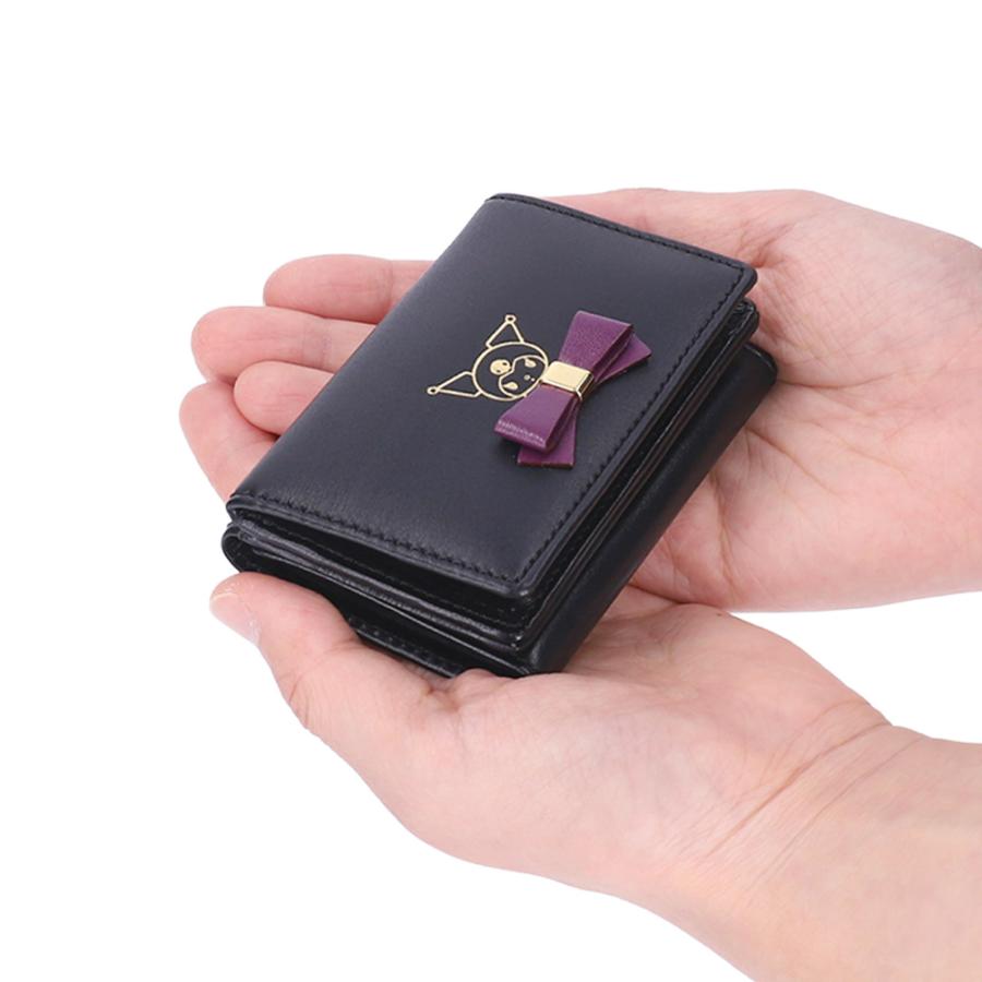 クロミ ミニ財布 KUROMI Sanrio サンリオキャラクター 本革 レディース