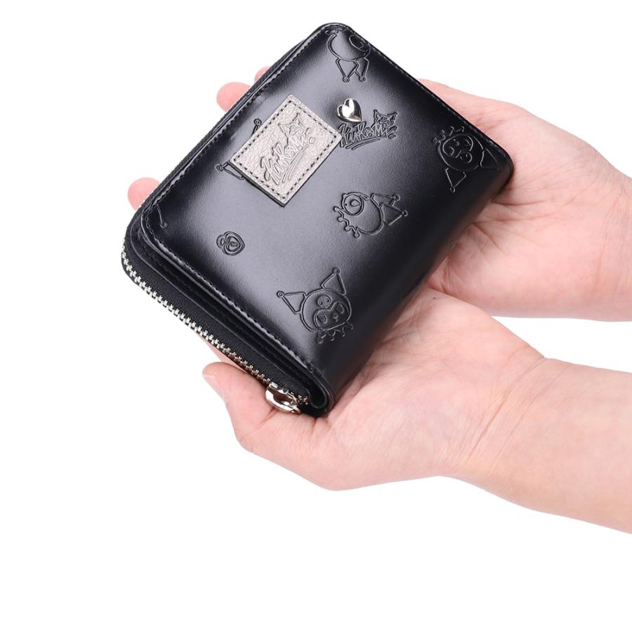 クロミ ミニ財布 KUROMI Sanrio サンリオ キャラクター 本革