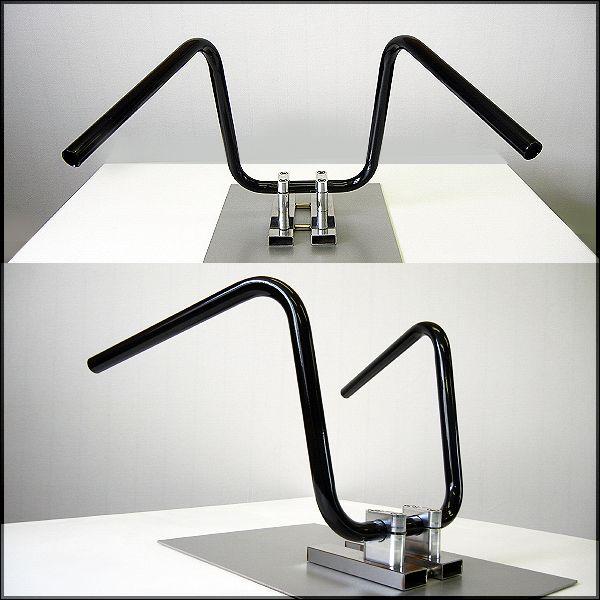チョッパーバーHIGH  30cm  ブラックハンドル 艶有り  中型車・大型車汎用品 | ブランド登録なし | 01