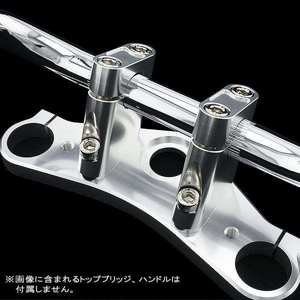 アルミ削り出し セットバックホルダー シルバー  カワサキ車用  ハンドルポジションの変更用 | ブランド登録なし | 02