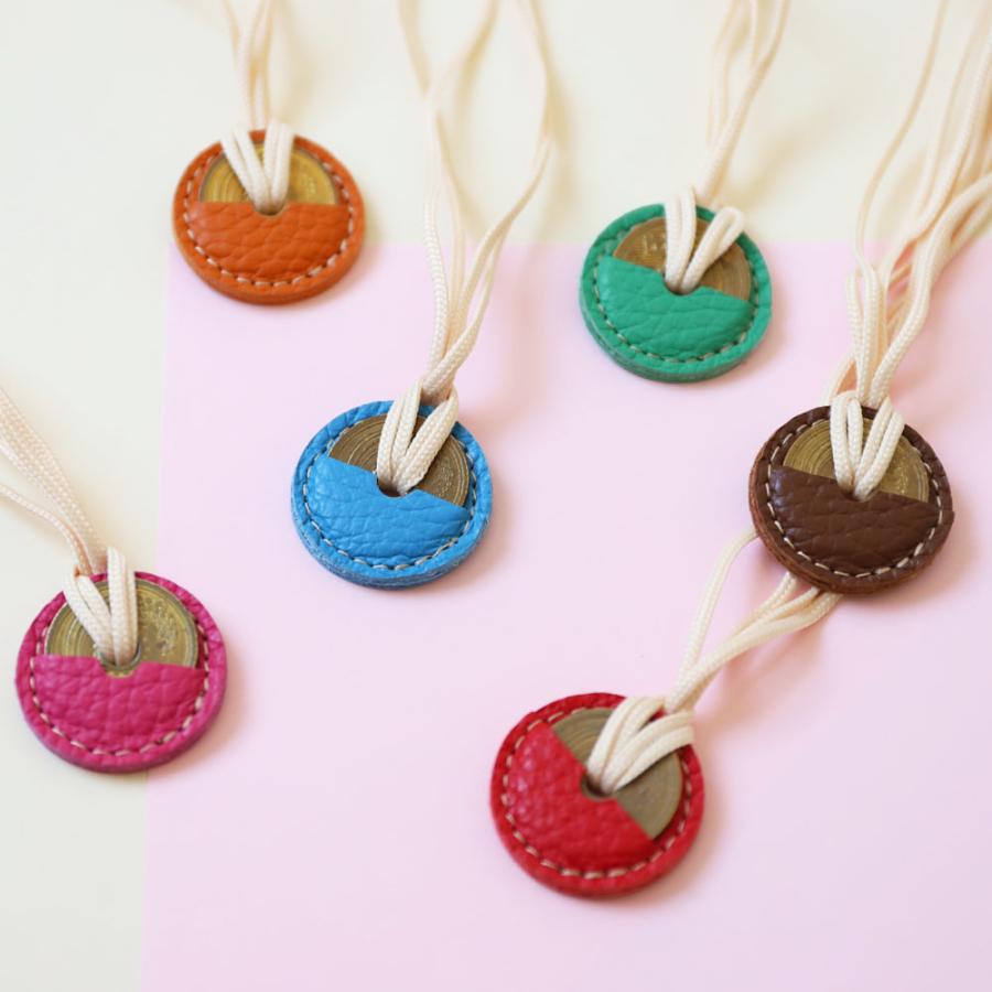 5円玉ホルダー ご縁ホルダー チャーム 牛革 かわいい お守り 記念品 ギフト プレゼント ナダヤ |  | 04