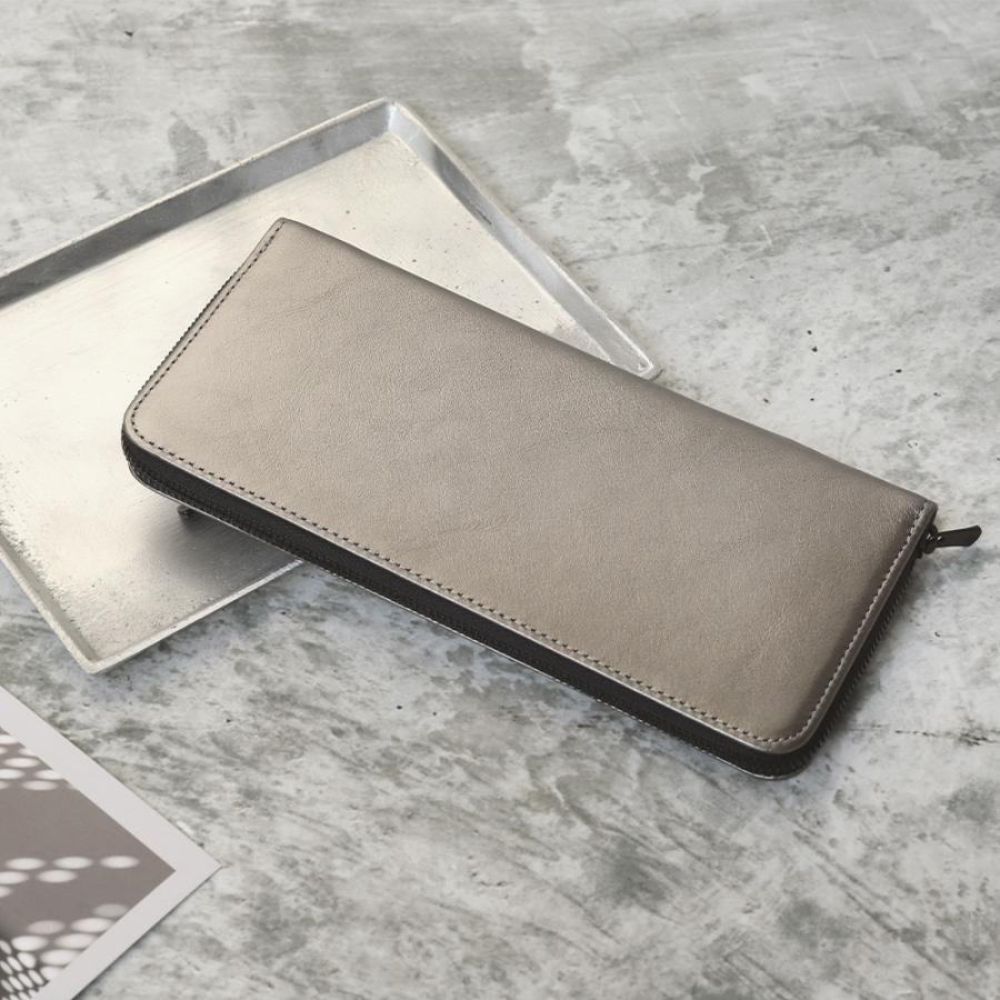 財布 レディース 長財布 天然皮革 牛革 メタリック カード入れ 大容量 ガンメタ ラウンドファスナー S.O.A Gunmeta |  | 09