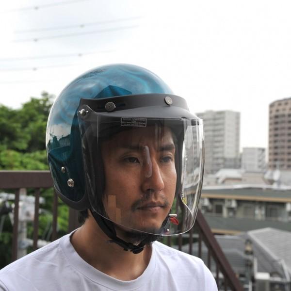 72JAM ジェットヘルメット シールド 開閉式 スクエアシールド フリップアップベース一体型 日焼け防止 メンズ レディース SSV01 | ブランド登録なし | 02