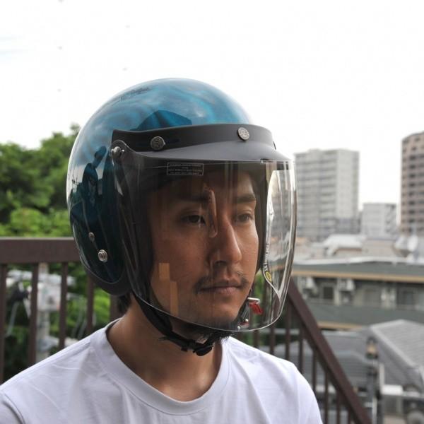 72JAM ジェットヘルメット シールド 開閉式 スクエアシールド フリップアップベース一体型 日焼け防止 メンズ レディース SSV02 | ブランド登録なし | 02