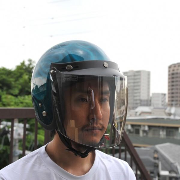 72JAM ジェットヘルメット シールド 開閉式 スクエアシールド フリップアップベース一体型 日焼け防止 メンズ レディース SSV03 | ブランド登録なし | 02