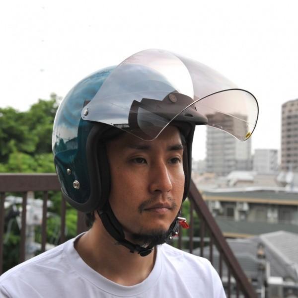 72JAM ジェットヘルメット シールド 開閉式 全6色 スクエアシールド