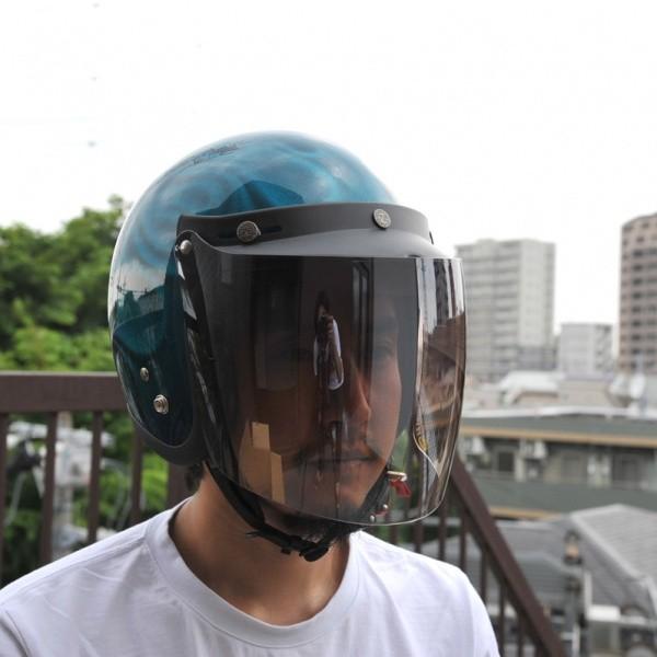 72JAM ジェットヘルメット シールド 開閉式 全6色 スクエアシールド