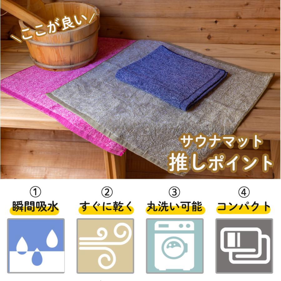 サウナマット バスマット 野外サウナ ミニサイズ 洗える 洗濯可 綿 吸水 速乾 軽量 ギフト プレゼント |  | 05