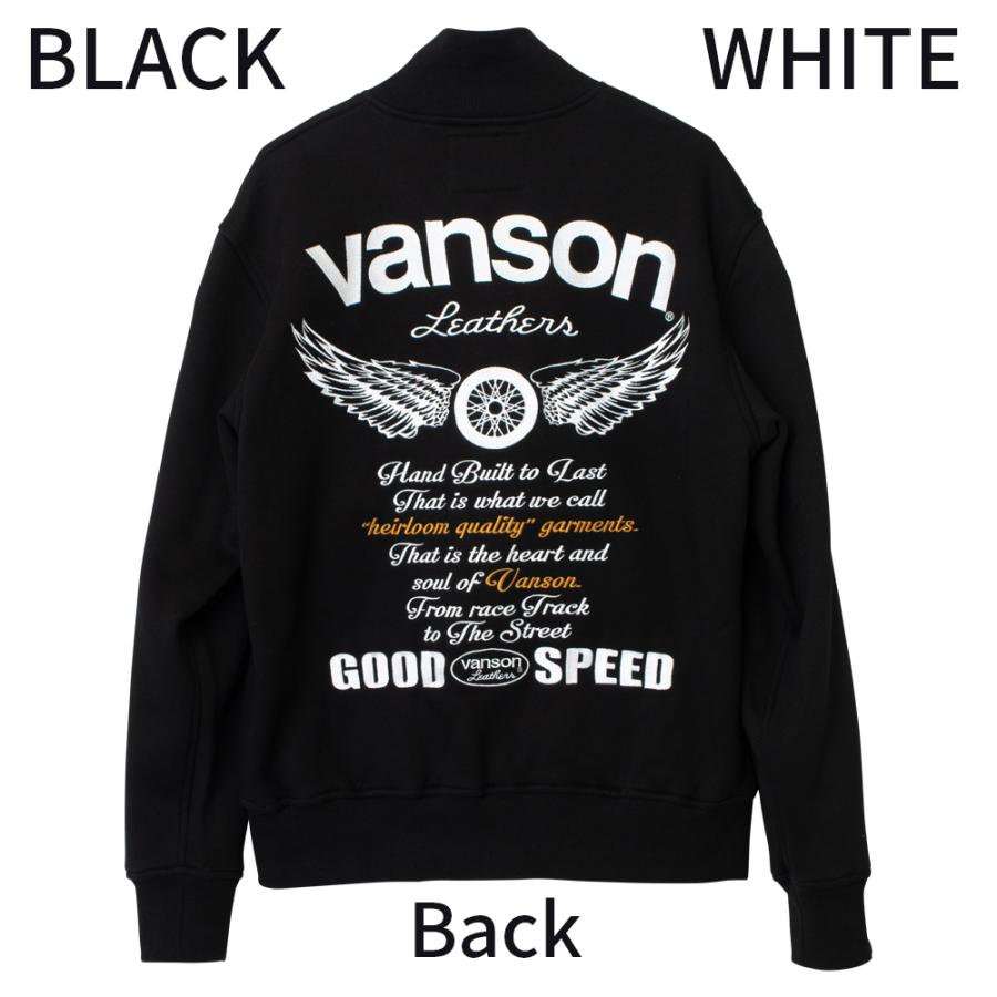 【26秋冬最新モデル】VANSON バンソン スウェットジャケット メンズ 防寒インナー ジップアップ 刺繍 ワッペン バック刺繍 GOOD SPEED SVS2607W 3カラー 5サイズ | VANSON | 05
