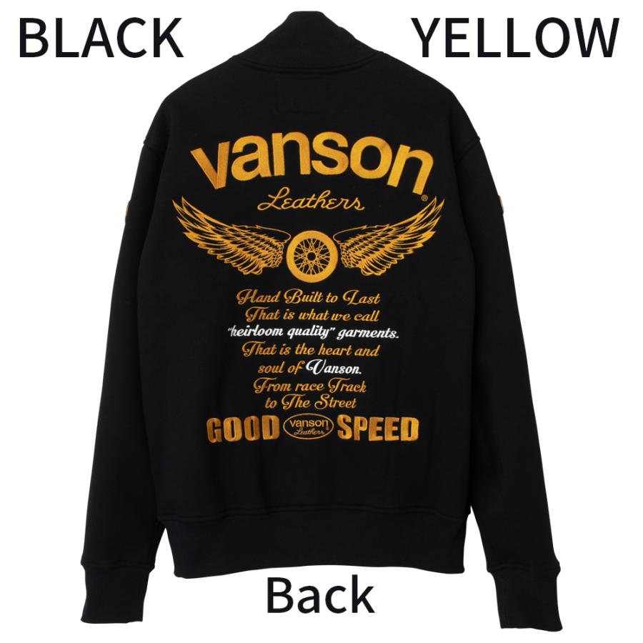 【26秋冬最新モデル】VANSON バンソン スウェットジャケット メンズ 防寒インナー ジップアップ 刺繍 ワッペン バック刺繍 GOOD SPEED SVS2607W 3カラー 5サイズ | VANSON | 03
