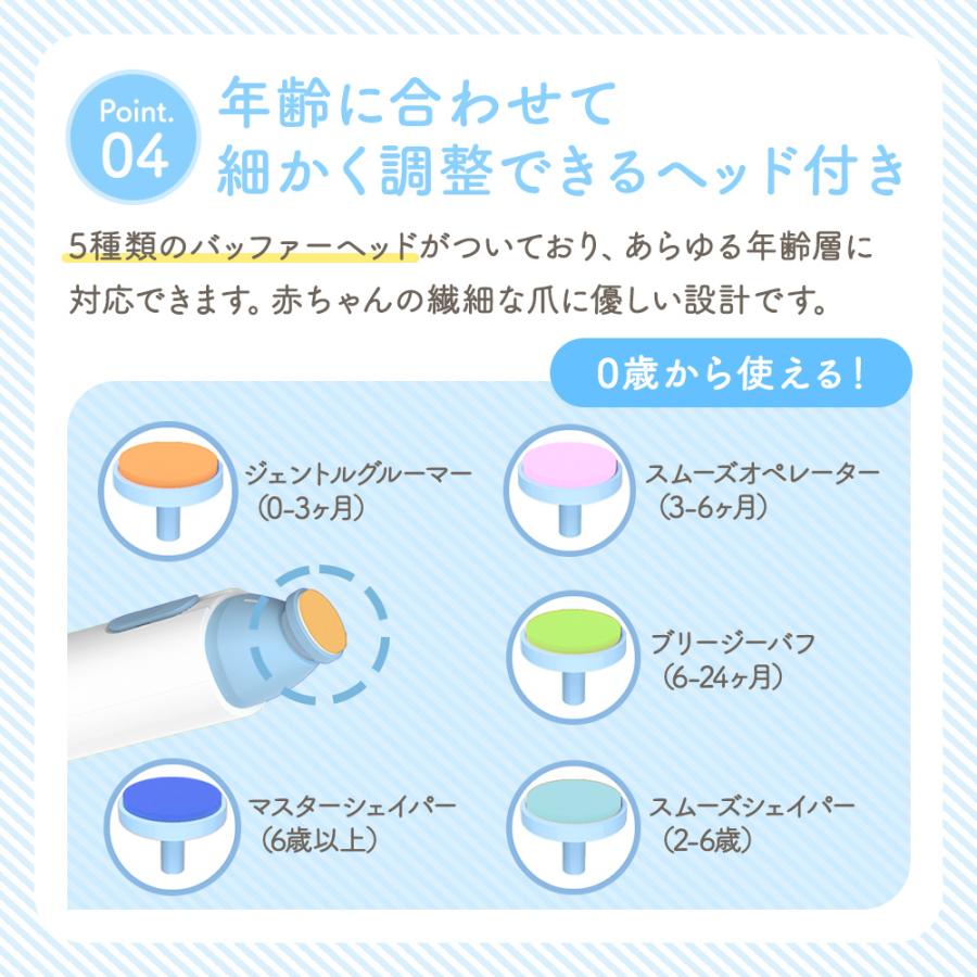 電動爪やすり 爪切り 電動 ネイルバッファー 爪やすり ベビー つめやすり 爪削り おすすめ ネイルケア |  | 07
