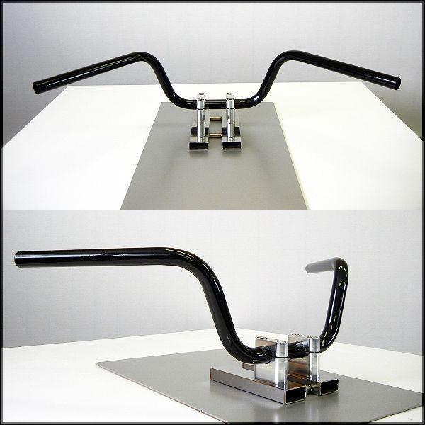 スポーツバー LOW 15cm  ブラックハンドル 艶有り  中型車・大型車汎用品 | ブランド登録なし | 01