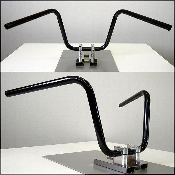 スポーツバーHIGH  25cm  ブラックハンドル 艶有り  中型車・大型車汎用品 | ブランド登録なし | 01