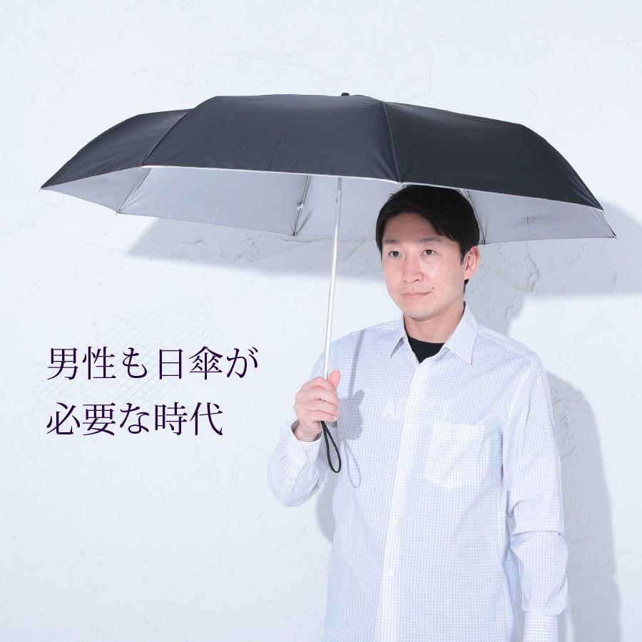 日傘 晴雨兼用 メンズ  UV対策 折りたたみ UVION ユヴィオン 60cm 無地 超軽量 遮光 遮熱 3色 UVカット率99％以上 汗対策 |  | 01