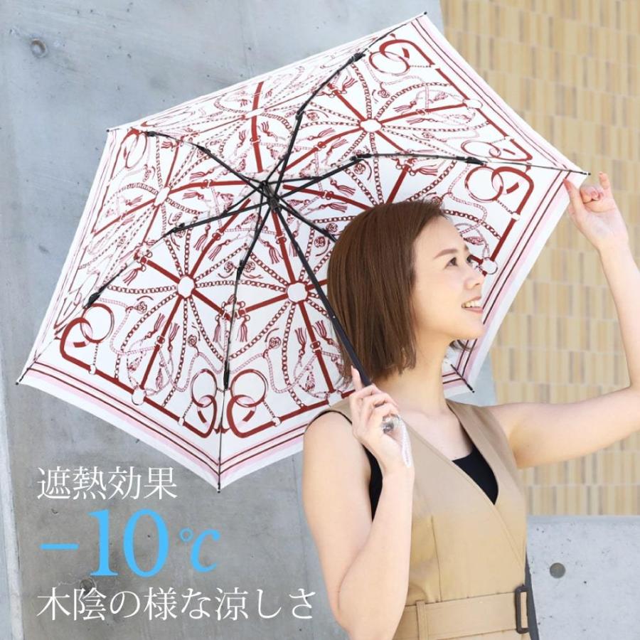 傘 レディース オシャレ 梅雨 日傘 折りたたみ レディース 完全遮光 熱中症対策グッズ 日本製 超軽量 UVカット 遮熱 ギフト プレゼント | UVION | 06