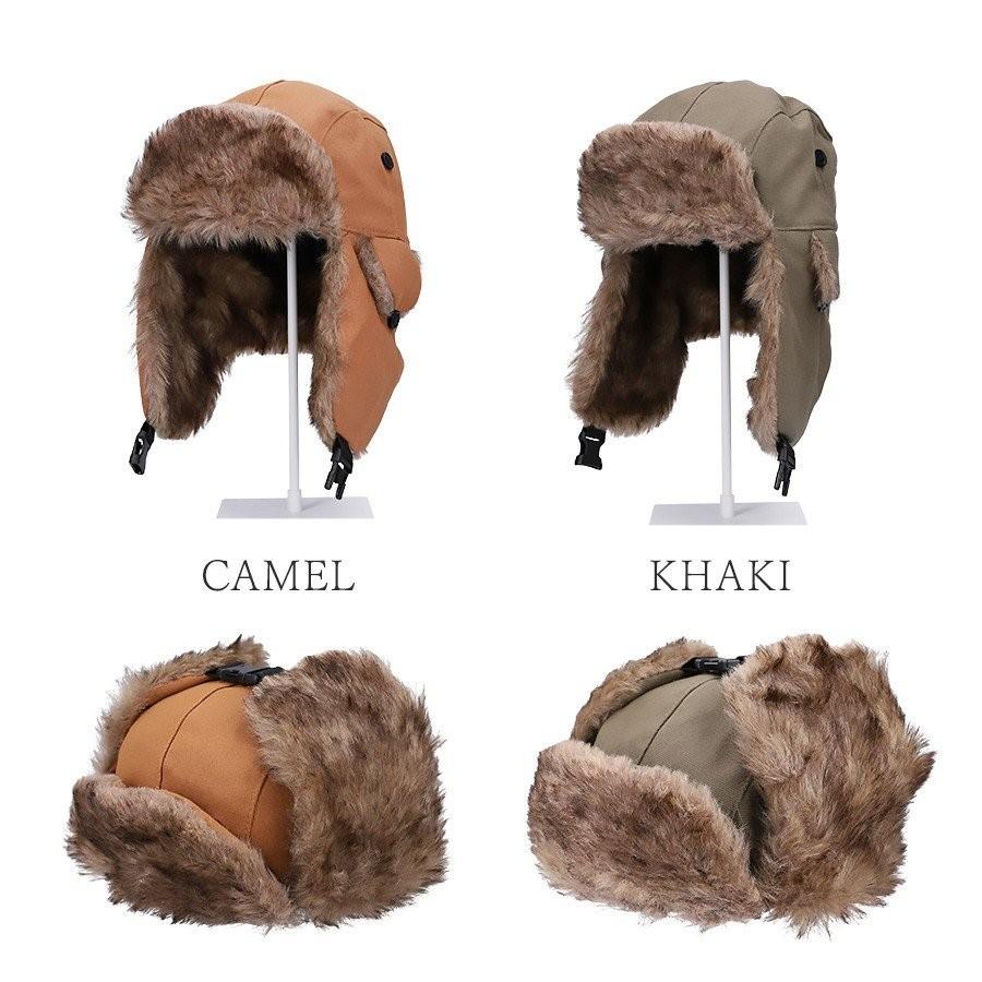 帽子 キャップ メンズ 男性用 防寒 飛行帽 耳当て付き帽子 フライトキャップ パイロットキャップ キャンバス ファー付き 58cm 男女兼用品 全4色 秋冬 |  | 04