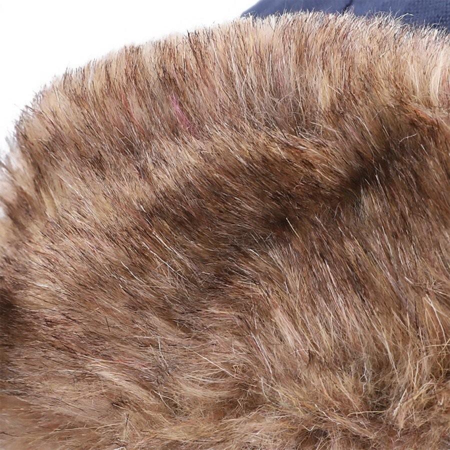 帽子 キャップ メンズ 男性用 防寒 飛行帽 耳当て付き帽子 フライトキャップ パイロットキャップ キャンバス ファー付き 58cm 男女兼用品 全4色 秋冬 |  | 05