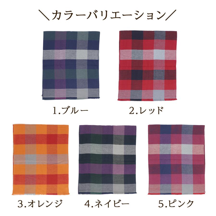 COMFORTABLE REASON チェッカーパターン マフラー マフラー チェッカー柄 男女兼用 ストール カシミヤタッチ