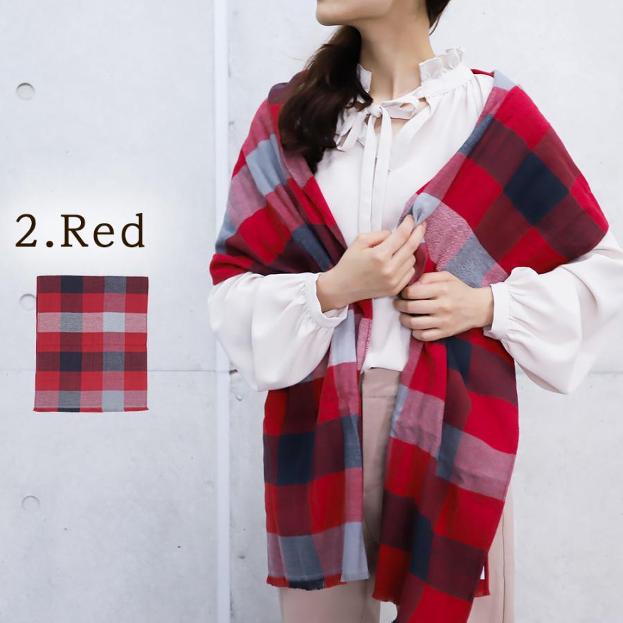 マフラー レディース チェック ブランド 今治 やわらか あったか ストール 秋冬 CS | 今治タオル | 08