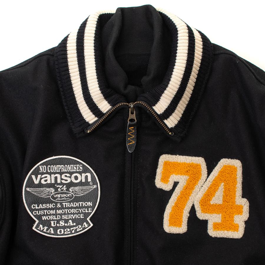 【26秋冬最新モデル】VANSON バンソン VS26107W アワードジャケット メンズ バイクジャケット スタジャン メルトン 綿 防風 防寒 撥水 透湿防水 3カラー 5サイズ | VANSON | 11