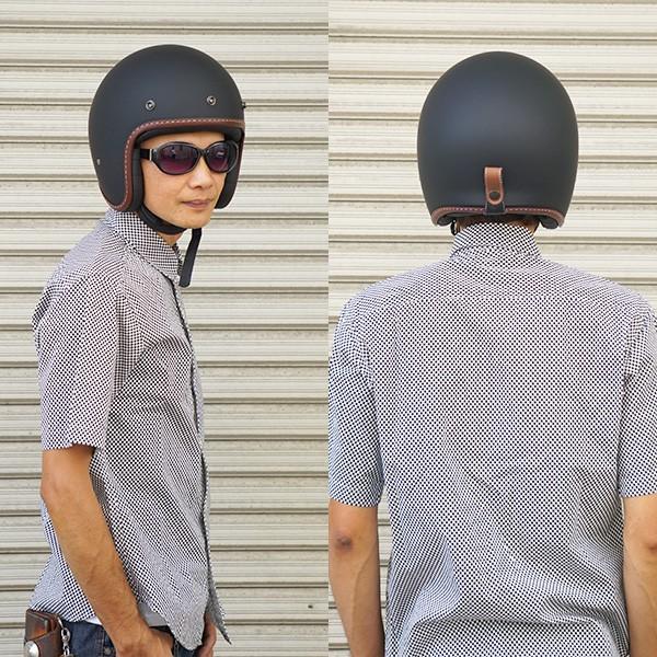 バイク ヘルメット ジェット スモールジェットヘルメット 開閉シールド付き SG規格 全排気量適合 ビンテージ ネオビンテージ VT-10 | ブランド登録なし | 18