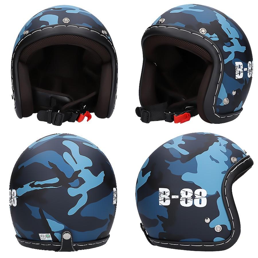 バイク ヘルメット ジェット 軽量 族ヘル カッコイイ かっこいい 迷彩