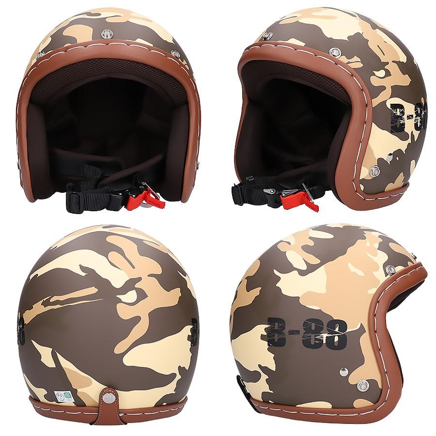 バイク ヘルメット ジェット 軽量 族ヘル カッコイイ かっこいい 迷彩 メンズ レディース ビンテージ SG規格 ネオビンテージ VT-11 バイク |  | 05