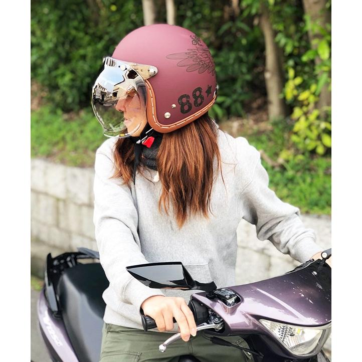 バイク ヘルメット ジェット ジェットヘルメット 軽量 族ヘル メンズ