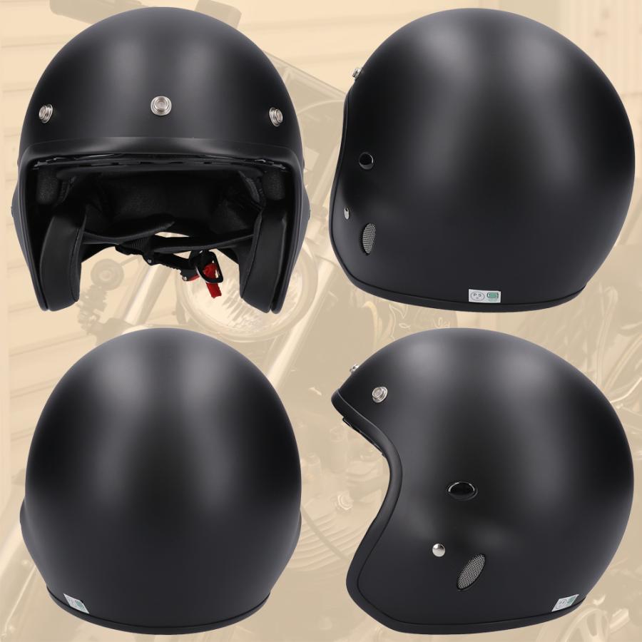 パイロットタイプ ジェットヘルメット NEO VINTAGE VT-12 Freeサイズ (頭囲:57cm〜60cm) ラチェット式 3色 バイク メンズ レディース 全排気量対応 SG規格 | ブランド登録なし | 05