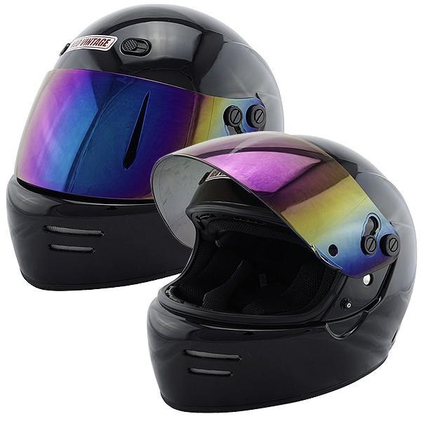 ヘルメット バイク フルフェイス ヘルメット フルフェイスヘルメット VT-6 専用オプションシールド レインボーミラー ドラッガースタイル | ブランド登録なし | 02
