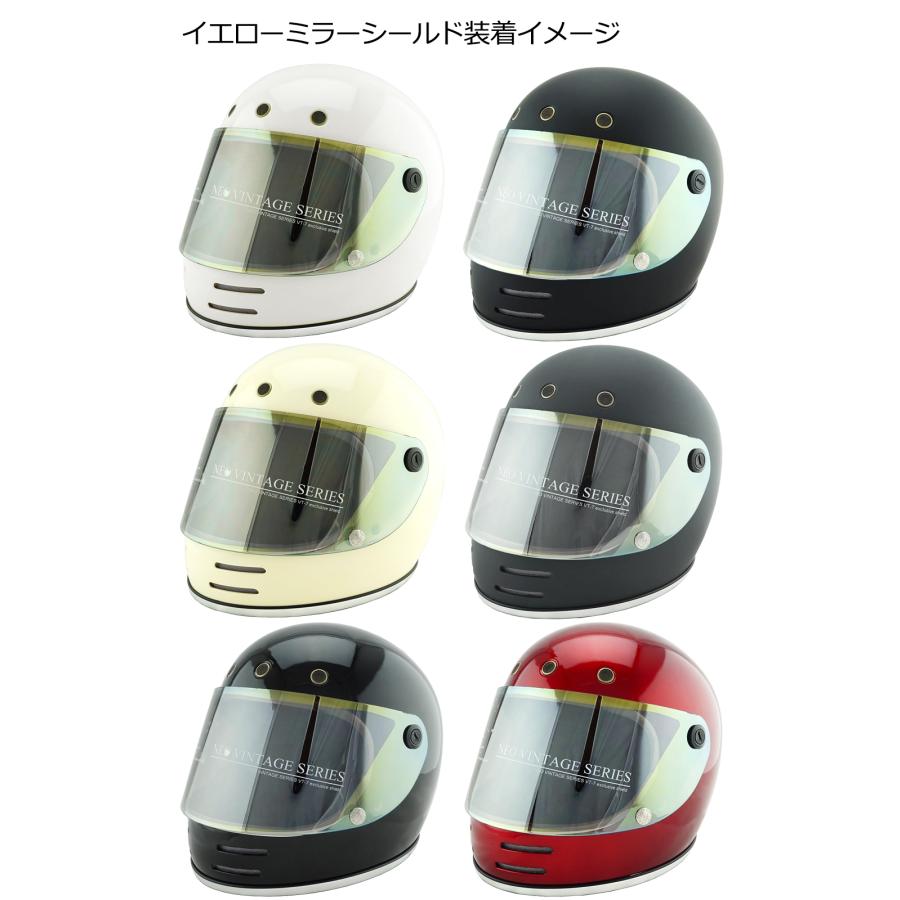 バイク ヘルメット フルフェイス ミラーシールドセット M Lサイズ 57