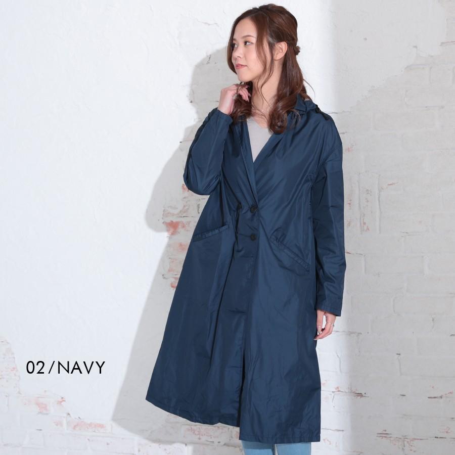 レインコート レディース オールシーズン 雨具 WPC ツイルチェスターコート  収納バッグ付き ポリエステル 三色 カジュアル 雨の日 おしゃれ |  | 03