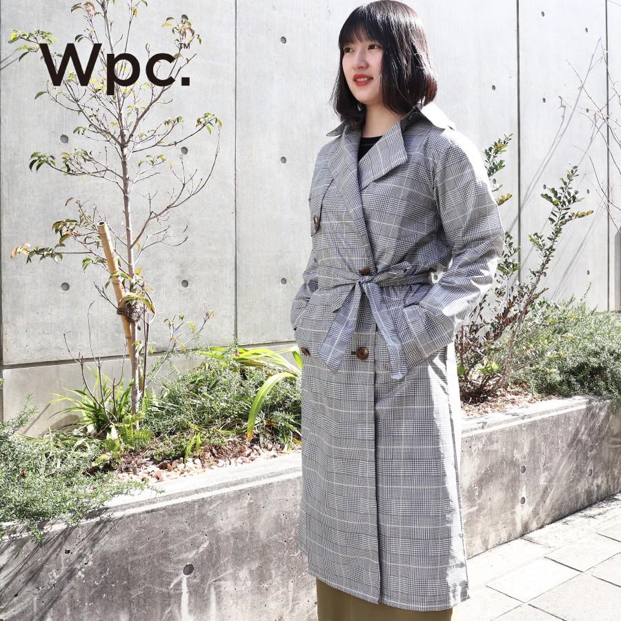 レインウェア WPC  バターンガウント レンチ レディス 撥水 チェック柄 ブランド スプリングコート オフィスカジュアル 通勤 通学 | 