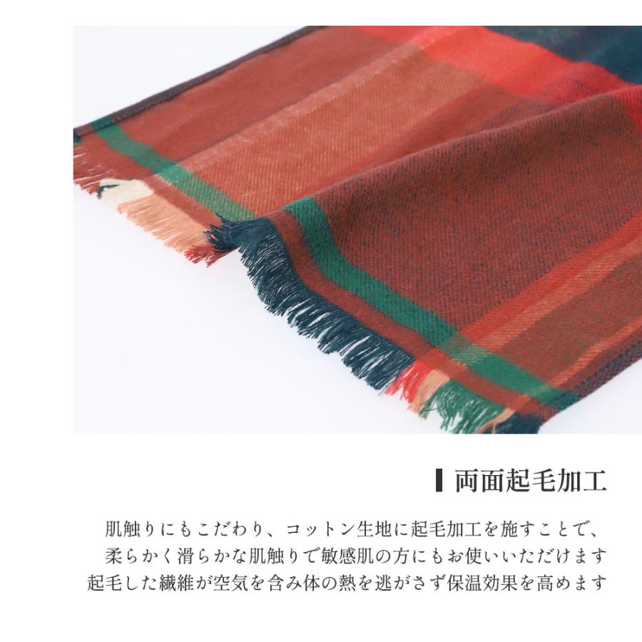 マフラー レディース チェック 綿100％ ブランド 今治 やわらか UVカット 秋冬 CS | 今治タオル | 08