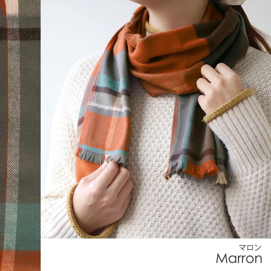 マフラー レディース チェック 綿100％ ブランド 今治 やわらか UVカット 秋冬 CS | 今治タオル | 12