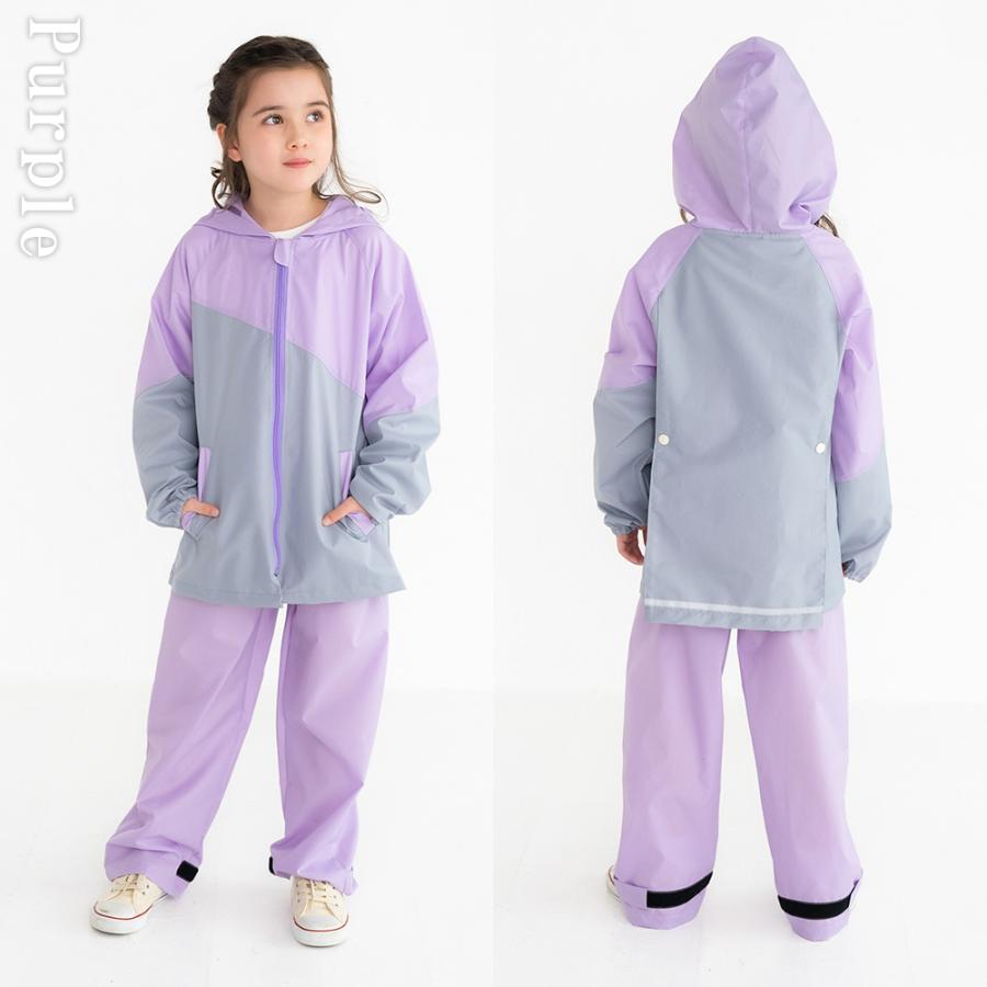 レインコート キッズ ランドセル対応 子供 フード付 パンツ スーツ 雨具 |  | 05