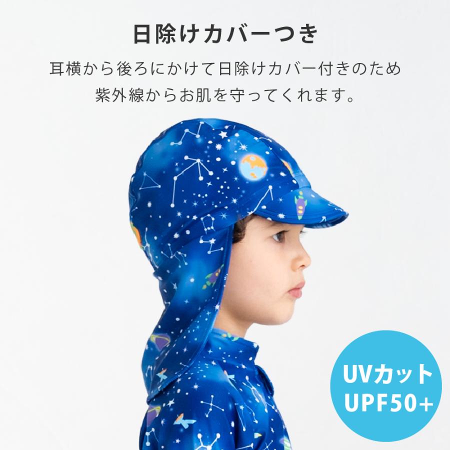 スイムキャップ 日焼けカバー付き UVカット UPF50＋ 水泳帽 キッズ 子ども かっこいい 男の子 |  | 04