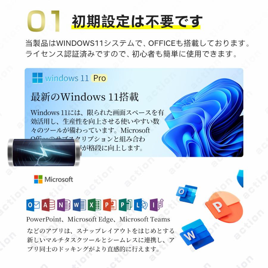Windows11✨設定済すぐ使える✨SSD搭載ノートPC 初心者向け ノートパソコン 新品 安い windows11 office 搭載 メモリ16/32GB 第14