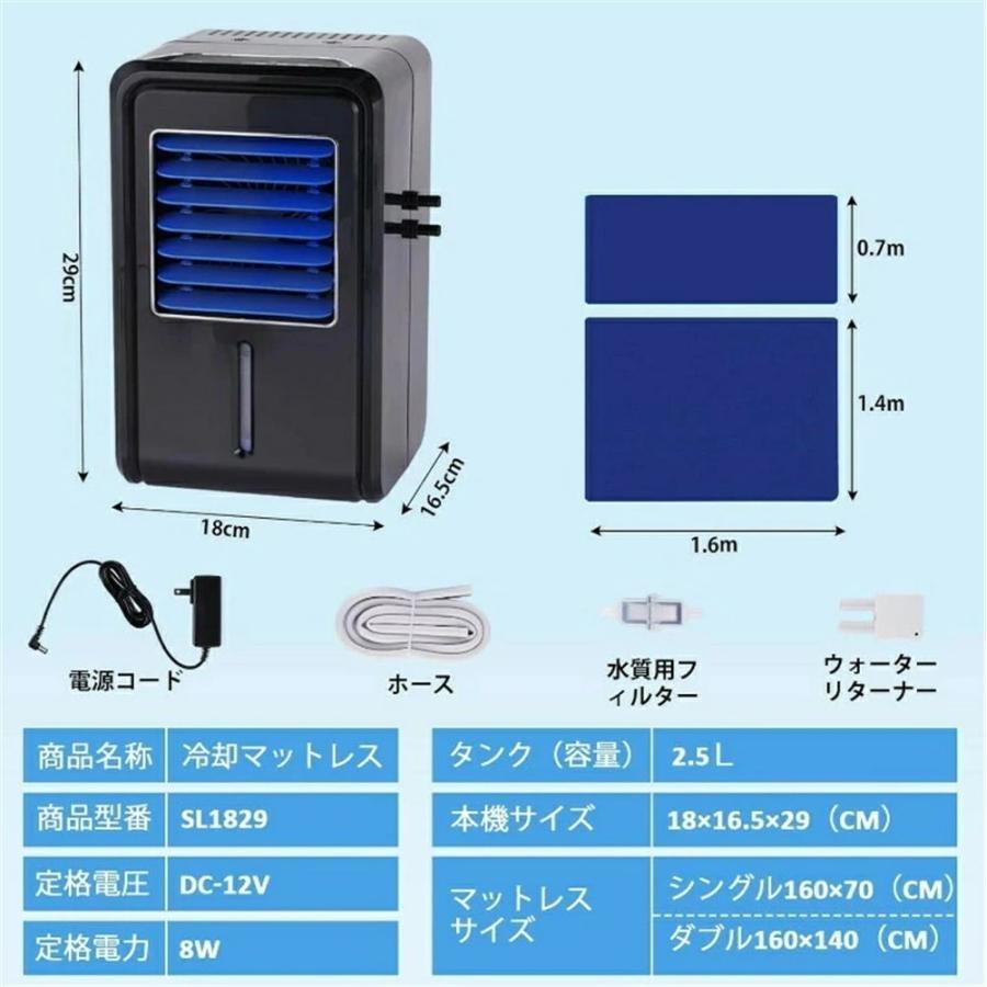 クーラー不要 真夏の車中泊 水冷マット 冷水循環マット 水流マット