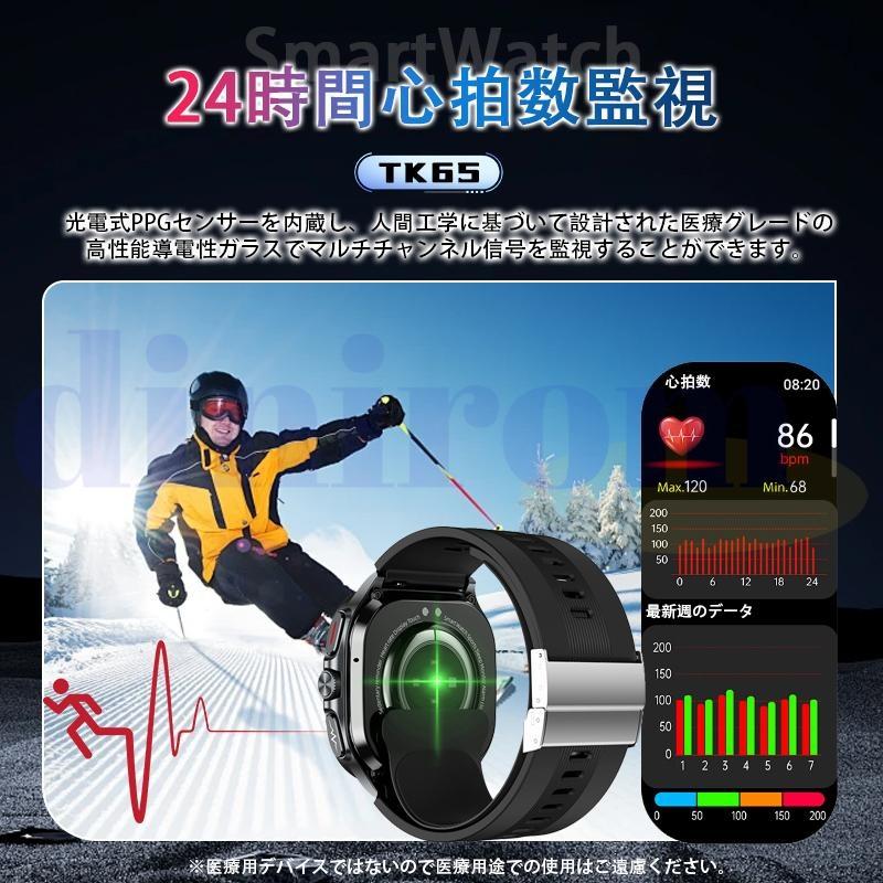 スマートウォッチ 医療レベル健康- 高精度エアバッグ血圧測定 ECG