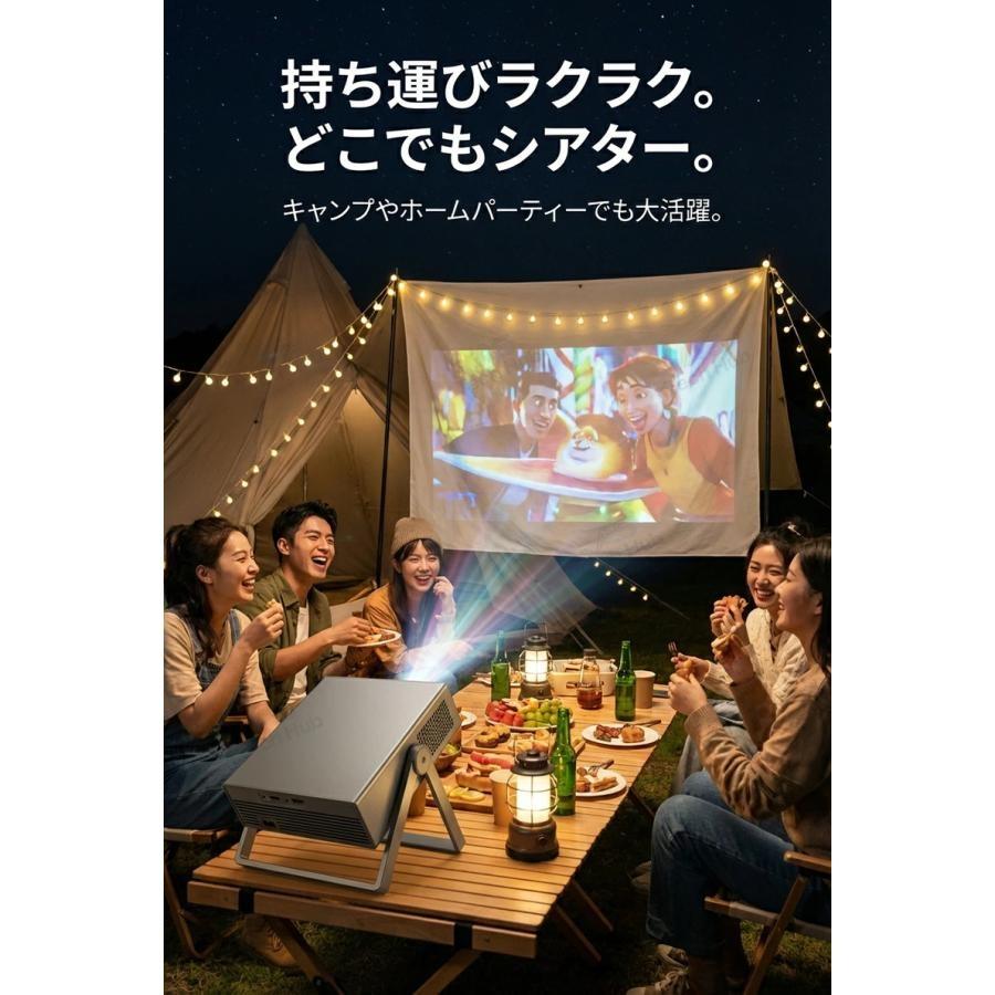 プロジェクター 小型 天井 Android搭載 4K対応 家庭用 天井投影 WiFi6
