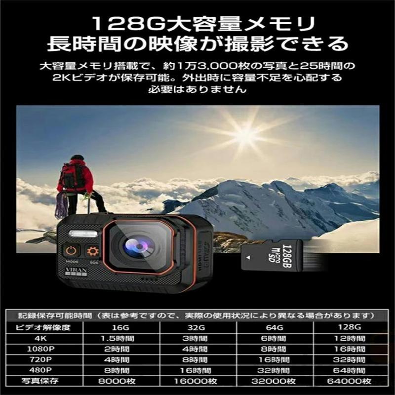 アクションカメラ 水中カメラ 4K 高画質 4000万画素 HDMI GoPro