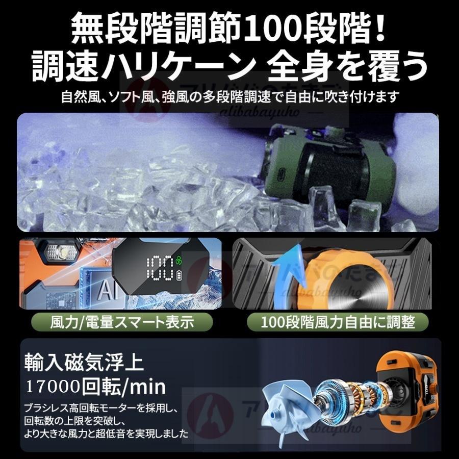 2026新型】 腰掛け扇風機 4way 小型 携帯扇風機 首かけ 100段階風量