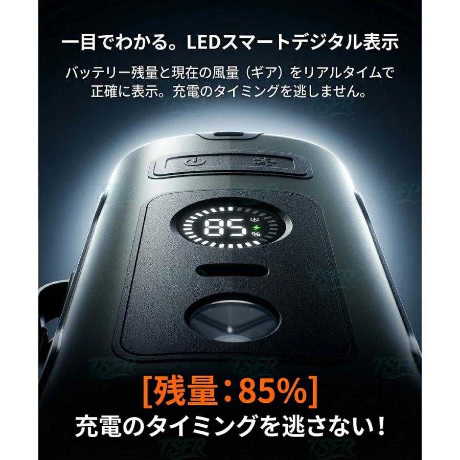 2026新型 腰掛け扇風機 小型 腰掛けファン 100段階調節 8000mAh