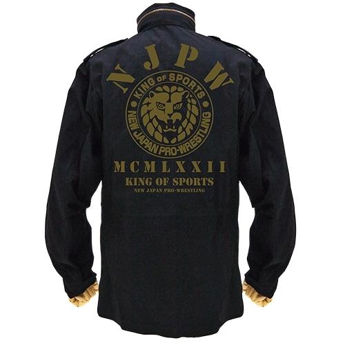 新日本プロレスリング グッズ ライオンマーク M-65ジャケット BLACK XLサイズ コスパ【予約/8月上旬】｜alice-sbs-y｜02