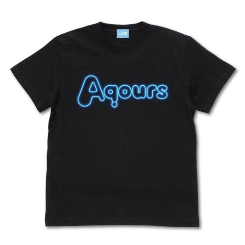 ラブライブ！サンシャイン!! Aqours ネオンサインロゴ Tシャツ BLACK 