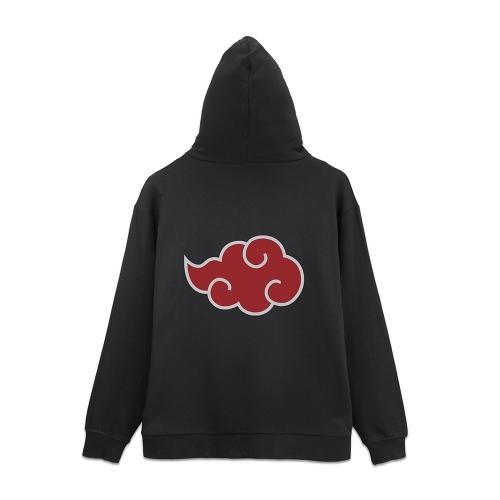 NARUTO-ナルト- 疾風伝 暁 ジップパーカー BLACK XLサイズ コスパ 