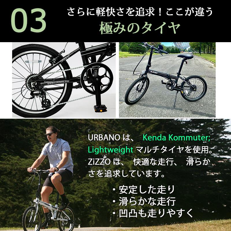 【快適発想プレミアム】超軽量 折りたたみ自転車 11.2kg 8段変速 軽量 折り畳み自転車 20インチ ZiZZO ジッゾ 黒 ブラック  URBANO 送料無料