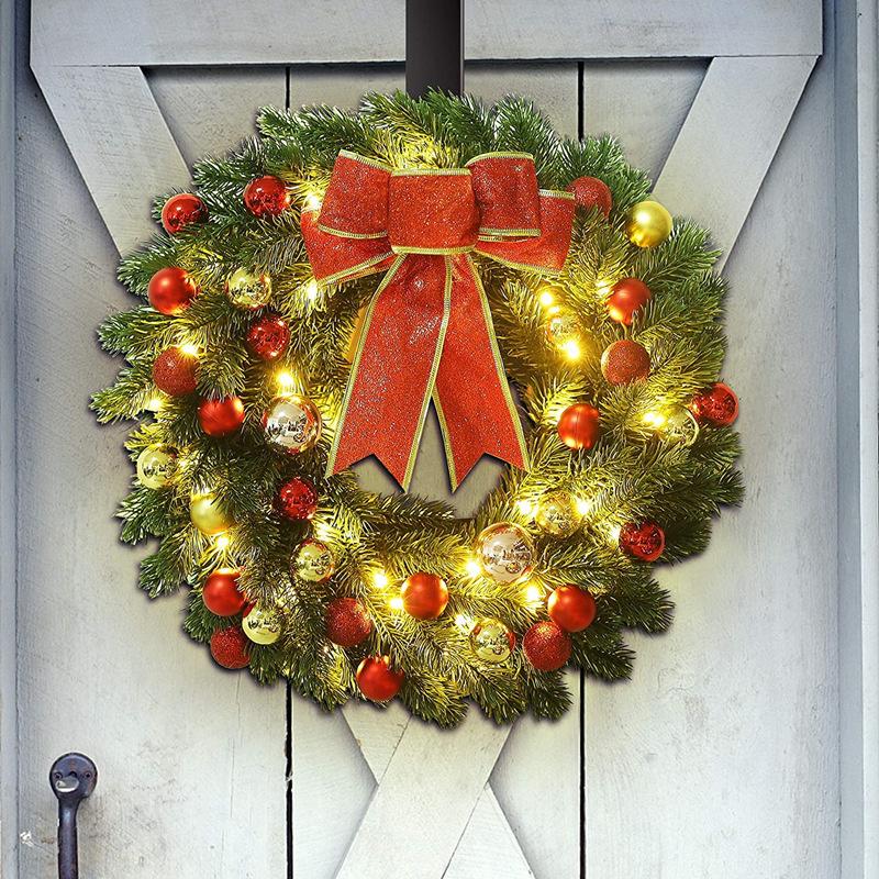 クリスマス リース 50cm Led電池式 クリスマス花輪 オーナメント クリスマス 飾り かわいい 壁掛け ドアチャーム 玄関 ドア インテリア リボン 花 鈴 ベル 4ay Sdzs08 Alice Store2 通販 Yahoo ショッピング